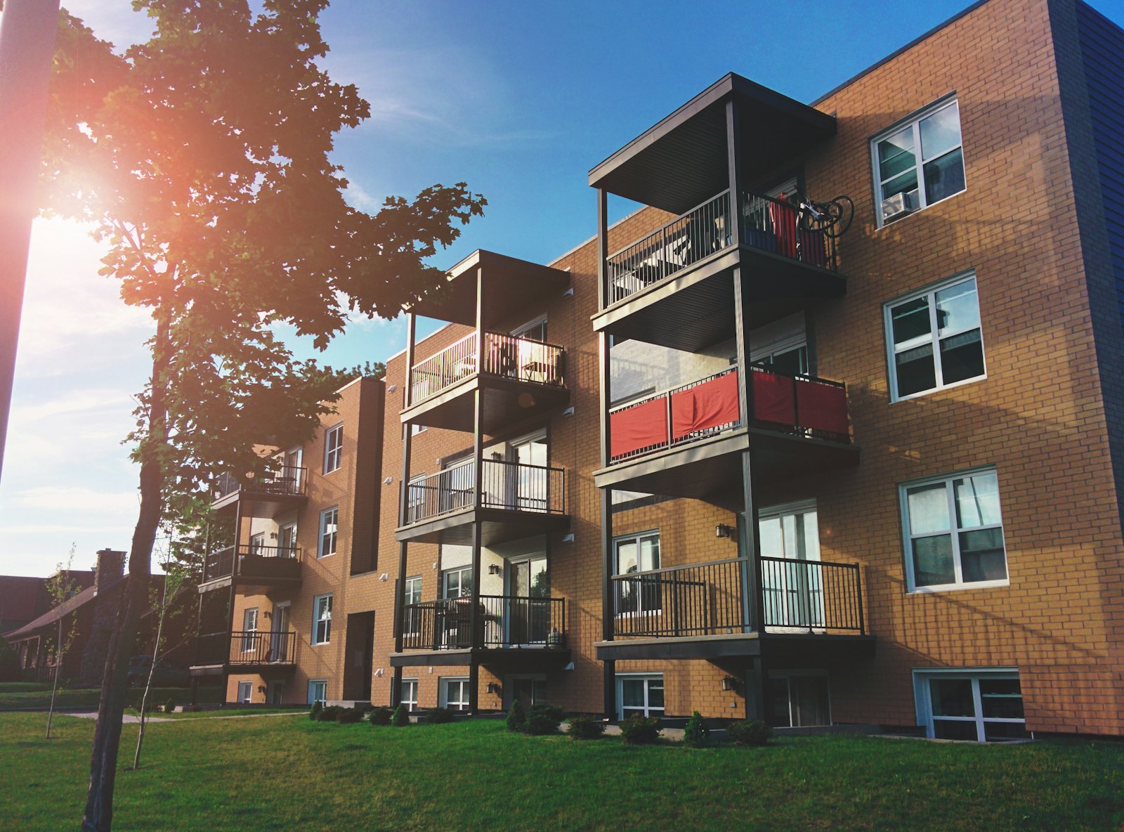 Multi-unit residential brick building, the kind of affordable housing HUD Section 4 community development grants help create